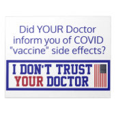 Ik vertrouw je dokter niet notitieblok (Voorkant)