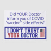 Ik vertrouw je dokter niet tissuepapier (Voorkant)