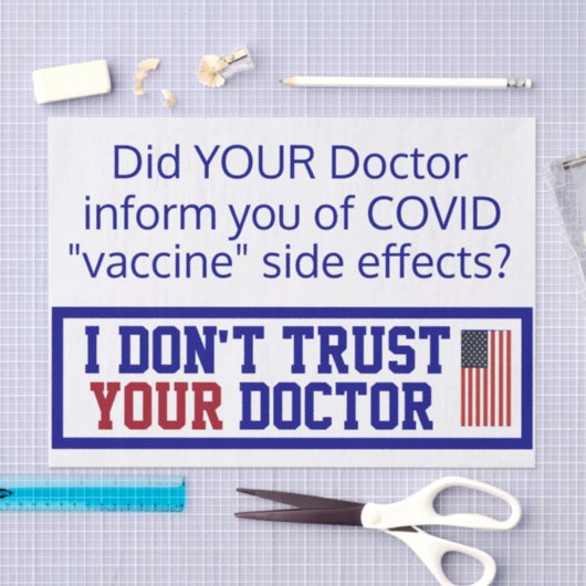 Ik vertrouw je dokter niet tissuepapier (Craft)