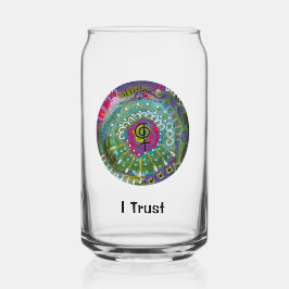 Ik vertrouw Mantra en Prayer Portal Blikvorm Glas