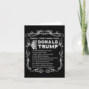 Ik vertrouw meer dan Donald Trump Anti Potus Vote Kaart