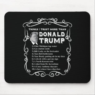 Ik vertrouw meer dan Donald Trump Anti Potus Vote  Muismat