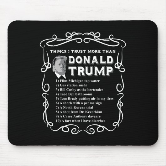 Ik vertrouw meer dan Donald Trump Anti Potus Vote Muismat (Voorkant)
