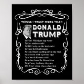 Ik vertrouw meer dan Donald Trump Anti Potus Vote Poster (Voorkant)