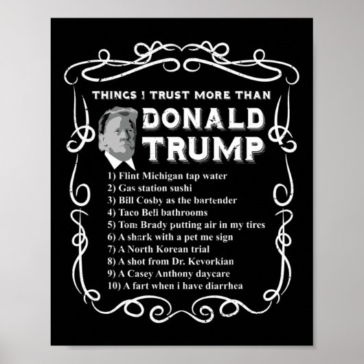 Ik vertrouw meer dan Donald Trump Anti Potus Vote  Poster (Voorkant)