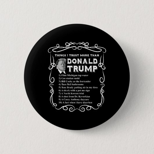 Ik vertrouw meer dan Donald Trump Anti Potus Vote  Ronde Button 5,7 Cm (Voorkant)
