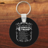 Ik vertrouw meer dan Donald Trump Anti Potus Vote Sleutelhanger (Voorkant)