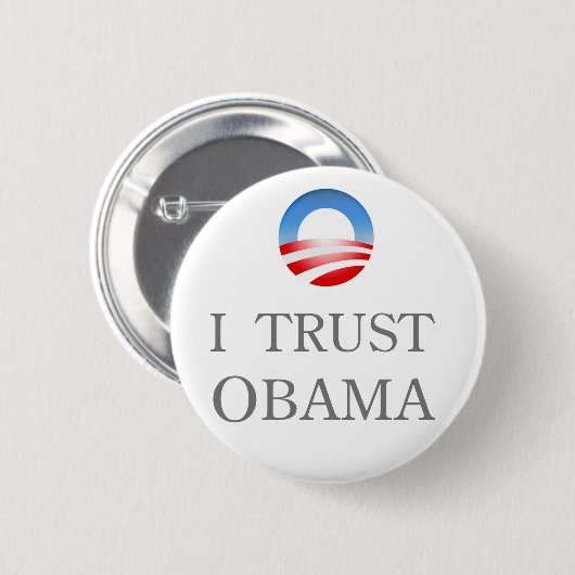 Ik vertrouw Obama Button (Voorkant /achterkant)