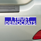 IK VERTROUW OP DE BUMPERSTICKER VAN DE DEMOCRATEN (Op auto)