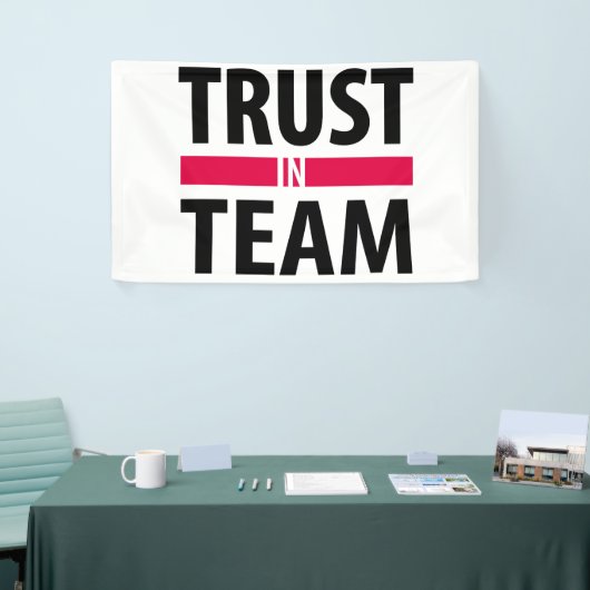 Ik vertrouw op het team spandoek (Beurs)