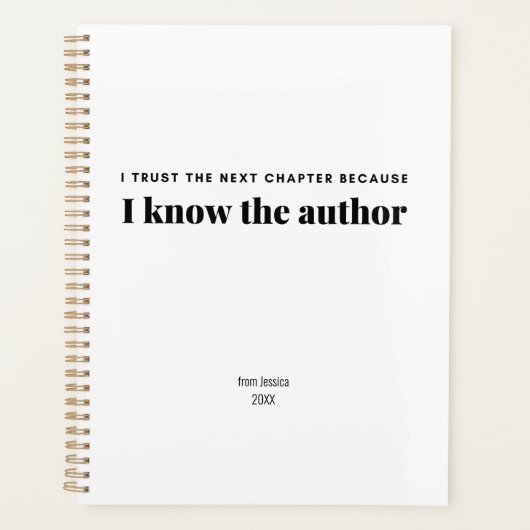 Ik vertrouw op het volgende hoofdstuk omdat ik de  planner (Voorkant)