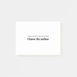 ik vertrouw op het volgende hoofdstuk omdat ik de  post-it® notes