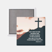 Ik vertrouw op Jezus Onaflatende Liefde Psalm 13:5 Magneet (Voorkant / Achterkant)