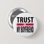 Ik vertrouw op mijn vriendje ronde button 5,7 cm (Voorkant /achterkant)