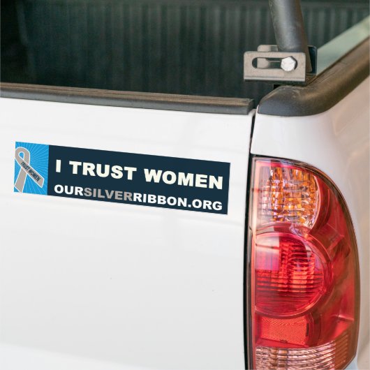 Ik vertrouw vrouwen bumpersticker (Op Truck)