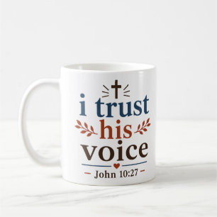 Ik Vertrouw Zijn Stem Christelijke Ochtendmeditati Koffiemok