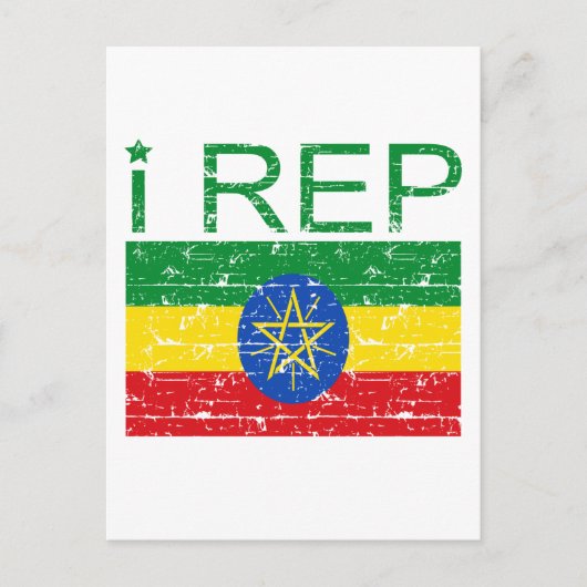 Ik vervang Ethiopië Briefkaart (Voorkant)