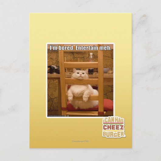 Ik verveel me. briefkaart (Voorkant)