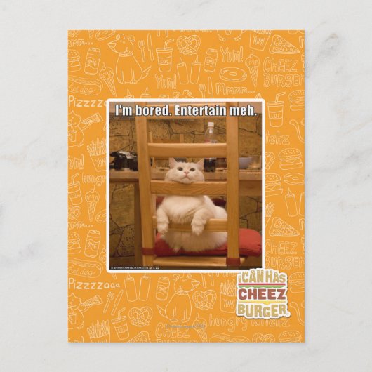 Ik verveel me. briefkaart (Voorkant)