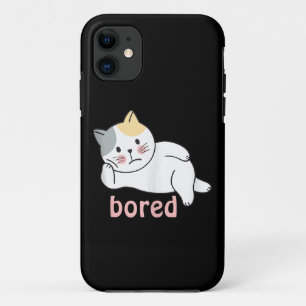 Ik verveel me schattig kattendier Case-Mate iPhone case