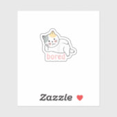 Ik verveel me schattige Kitty Kat Dier Sticker (Vel)