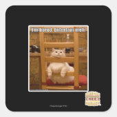 Ik verveel me. vierkante sticker (Voorkant)