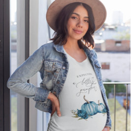 Ik verwacht een kleine pompoen baby jongen t-shirt