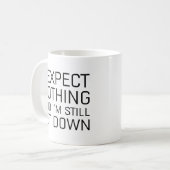 Ik verwacht niets en ik ga nog steeds weg koffiemok (Voorkant links)