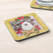 Ik verweed je een vrolijk kerst gepersonaliseerd h bier onderzetter (Linkerzijde)