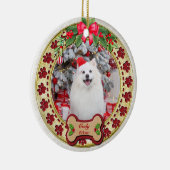 Ik verweed je een vrolijk kerst gepersonaliseerd h keramisch ornament (Rechts)