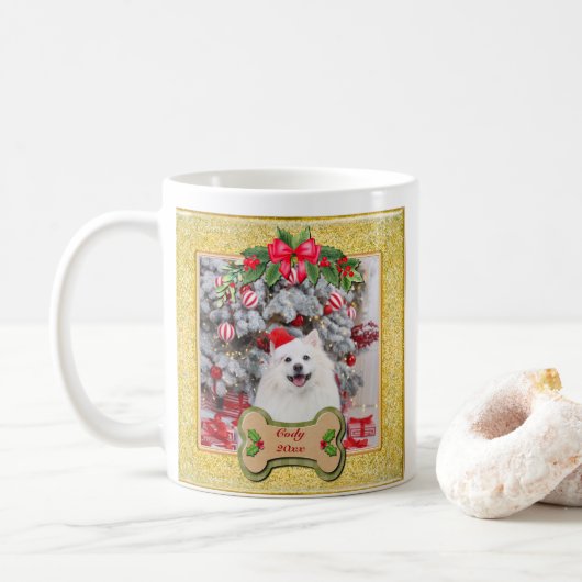Ik verweed je een vrolijk kerst gepersonaliseerd h koffiemok (Met donut)