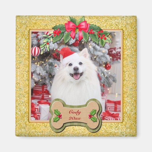 Ik verweed je een vrolijk kerst gepersonaliseerd h magneet (Voorkant)