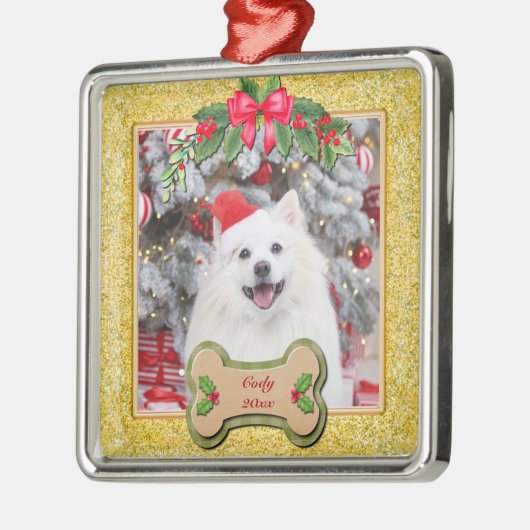 Ik verweed je een vrolijk kerst gepersonaliseerd h metalen ornament (Links)