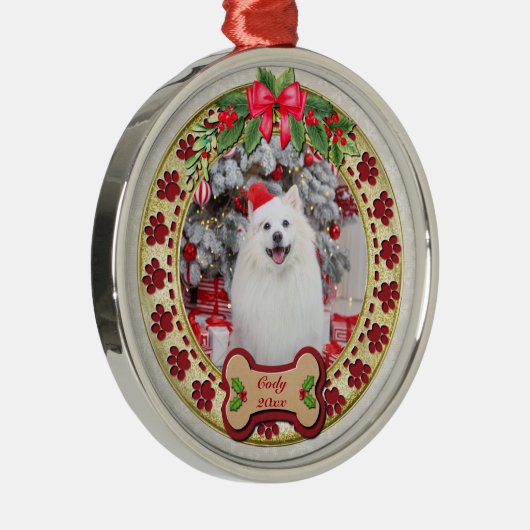 Ik verweed je een vrolijk kerst gepersonaliseerd h metalen ornament (Rechts)