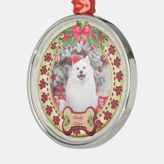 Ik verweed je een vrolijk kerst gepersonaliseerd h metalen ornament (Links)