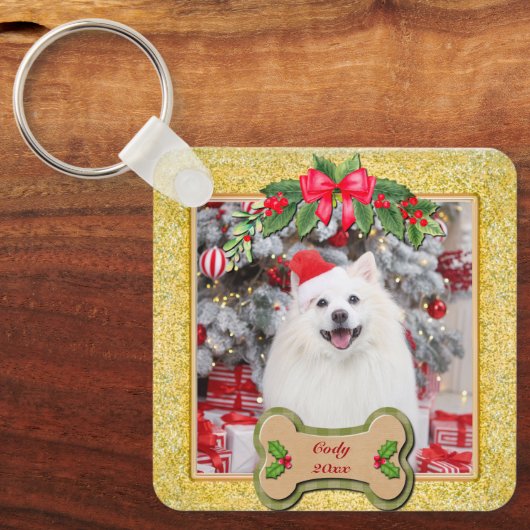 Ik verweed je een vrolijk kerst gepersonaliseerd h sleutelhanger (Voorkant)