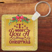 Ik verweed je een vrolijk kerst gepersonaliseerd h sleutelhanger (Achterkant)