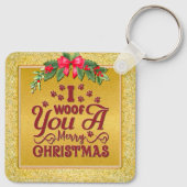 Ik verweed je een vrolijk kerst gepersonaliseerd h sleutelhanger (Achterkant)