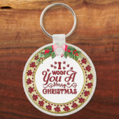 Ik verweed je een vrolijk kerst gepersonaliseerd h sleutelhanger (Achterkant)