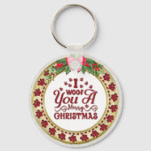 Ik verweed je een vrolijk kerst gepersonaliseerd h sleutelhanger (Achterkant)