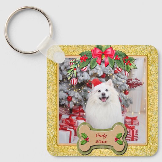 Ik verweed je een vrolijk kerst gepersonaliseerd h sleutelhanger (Voorkant)