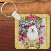 Ik verweed je een vrolijk kerst gepersonaliseerd h sleutelhanger (Voorkant)