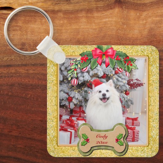 Ik verweed je een vrolijk kerst gepersonaliseerd h sleutelhanger (Voorkant)