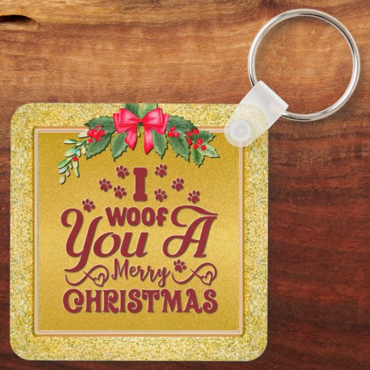 Ik verweed je een vrolijk kerst gepersonaliseerd h sleutelhanger (Achterkant)