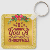 Ik verweed je een vrolijk kerst gepersonaliseerd h sleutelhanger (Achterkant)