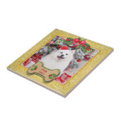 Ik verweed je een vrolijk kerst gepersonaliseerd h tegeltje (Zijkant)