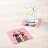 Ik verweed je Valentijnsdag Great Dane Dogs Kartonnen Onderzetters (Insitu)