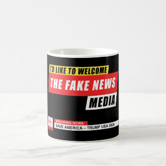 Ik verwelkom graag de grappige Trump van Fake News Koffiemok