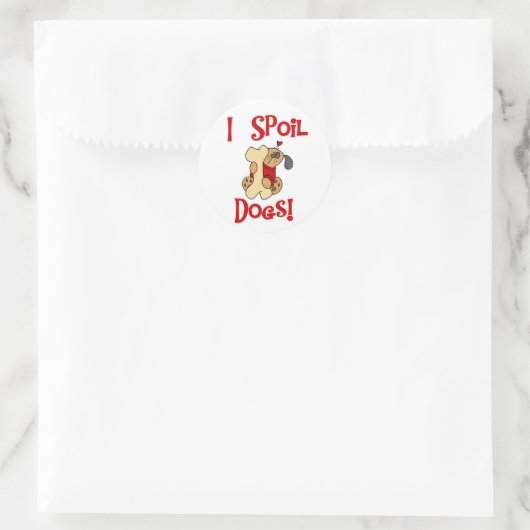 Ik verwen honden ronde sticker (Tas)