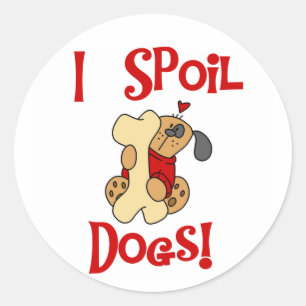 Ik verwen honden ronde sticker